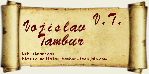 Vojislav Tambur vizit kartica